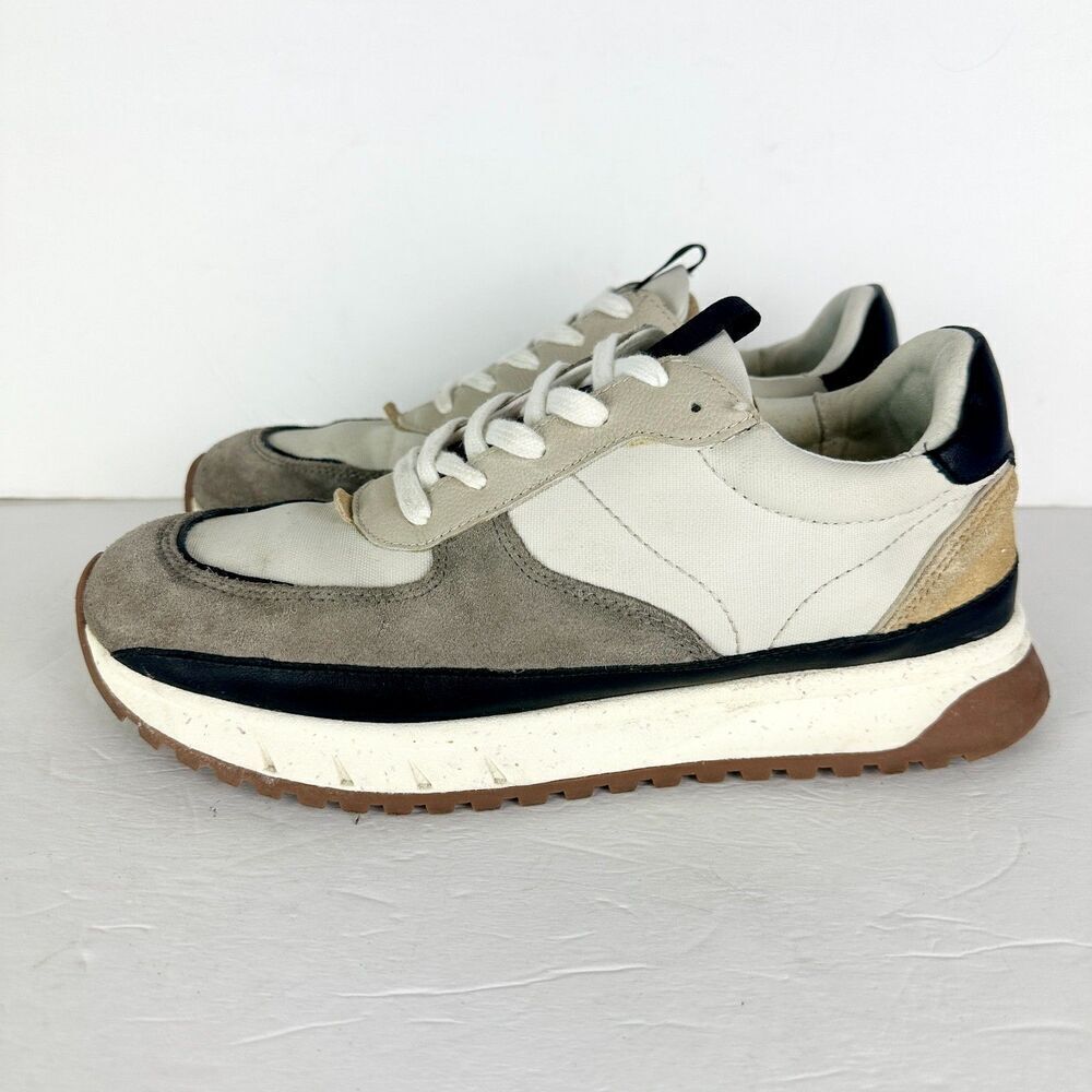 Madewell Kickoff Trainer Sneakers in Resourced Canvas and Suede Size 10